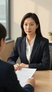 Banking Executive Negotiating Terms With A Corporate Client Stock Photo