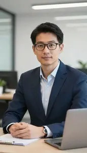 Campaign Manager Reviewing Documents In Office