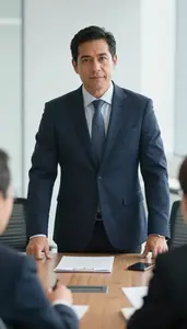 Ceo Delivering Business Presentation