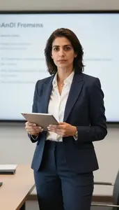 Ceo Reviewing Documents In Office