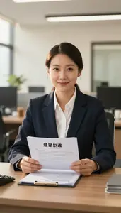 Commercial Banker Reviewing Mortgage Documents Stock Photo