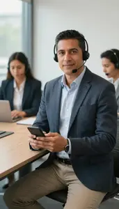 Customer Service Manager Delivering Business Presentation