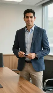 Expert Sales Representative In Corporate Workspace