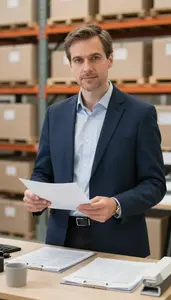 Expert Supply Chain Manager In Corporate Workspace