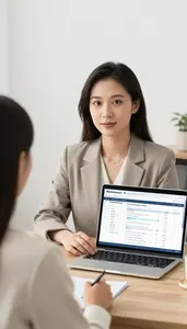 Financial Advisor Creating A Retirement Plan With A Client Stock Photo