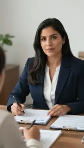 Financial Advisor Developing A Budget Plan Stock Photo