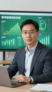 Man Finance Professional Analyzing Sustainability Metrics
