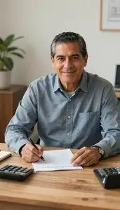 Man Finance Professional Developing A Budget Plan