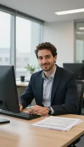 Man Finance Professional Researching Emerging Market Opportunities