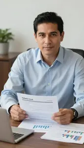 Man Finance Professional Assessing Valuation Models