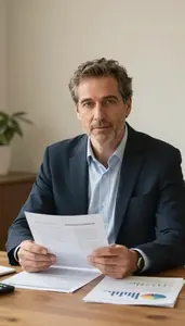 Man Investment Professional Discussing Long Term Financial Goals