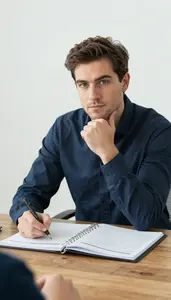 Man Investment Professional Developing A Budget Plan