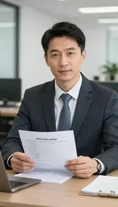 Man Investment Professional Analyzing Regulatory Compliance Reports