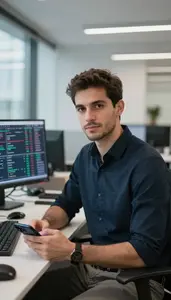 Professional Algorithmic Trader Reviewing Live Market Data Feeds