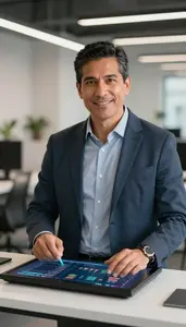 Professional Blockchain Investment Specialist Reviewing Robo Advisor Performance