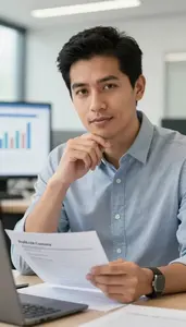 Professional Corporate Finance Manager Analyzing Profit And Loss Statements