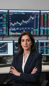 Professional Day Trader Monitoring Stock Tickers