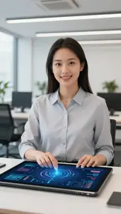 Professional Fintech Analyst Analyzing Digital Payment Trends