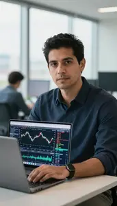 Professional Quantitative Trader Evaluating Market Volatility