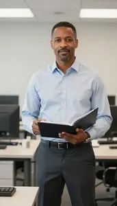 Professional Real Estate Agent In Executive Office