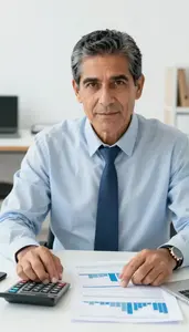 Professional Senior Accountant Modeling Financial Projections