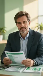 Professional Socially Responsible Investment Advisor Reviewing Esg Rating