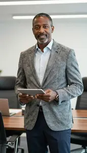 Professional Strategy Consultant Collaborating With Team