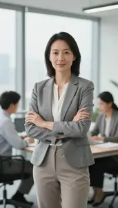 Project Manager Reviewing Documents In Office