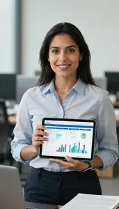 Risk Manager Analyzing Regulatory Compliance Reports Stock Photo