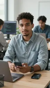 Software Engineer Leading Meeting In Corporate Office