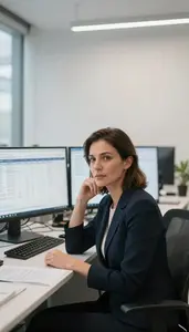 Successful Accounting Manager Evaluating Departmental Spending