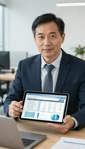 Successful Accounting Manager Conducting Financial Audits