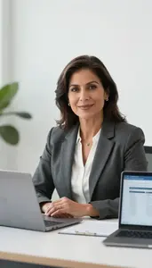 Successful Commercial Banker Conducting A Client Risk Assessment
