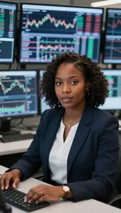 Successful Commodities Trader Evaluating Market Volatility
