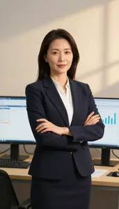 Successful Corporate Finance Manager Preparing Board Financial Presentations