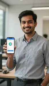 Successful Crypto Investment Advisor Reviewing Robo Advisor Performance