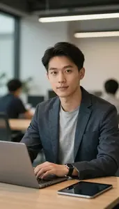 Successful Entrepreneur Working On Laptop