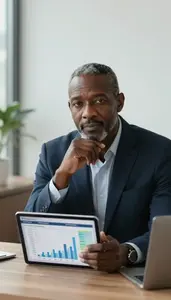 Successful Equity Analyst Analyzing Macroeconomic Indicators