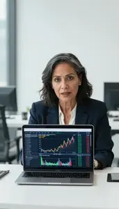 Successful Equity Trader Reviewing Trading Performance Metrics
