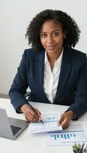 Successful Finance Director Analyzing Profit And Loss Statements