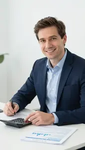 Successful Financial Reporting Manager Conducting Cost Analysis