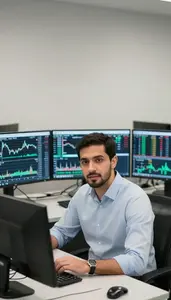 Successful Fixed Income Trader Managing Active Trading Positions