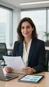Successful Impact Investor Reviewing Term Sheet Documents