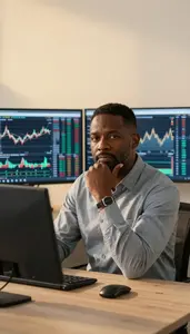 Successful Investment Analyst Evaluating Market Trends