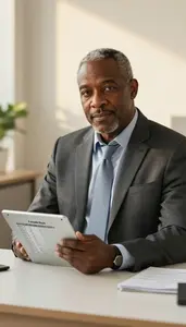 Successful Loan Officer Preparing A Credit Report