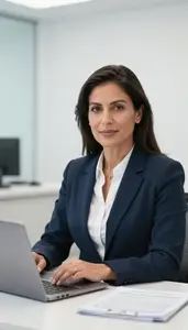 Successful Mortgage Banker Analyzing Creditworthiness