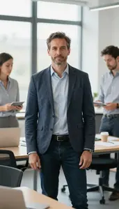 Successful Product Manager Working On Laptop