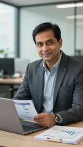 Successful Risk Manager Analyzing Regulatory Compliance Reports