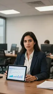 Successful Securities Analyst Evaluating Market Trends