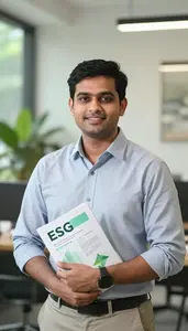 Successful Socially Responsible Investment Advisor Researching Climate Conscious